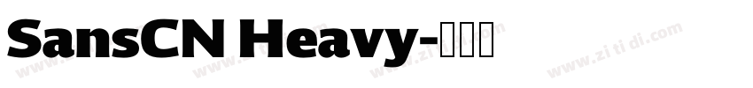 SansCN Heavy字体转换